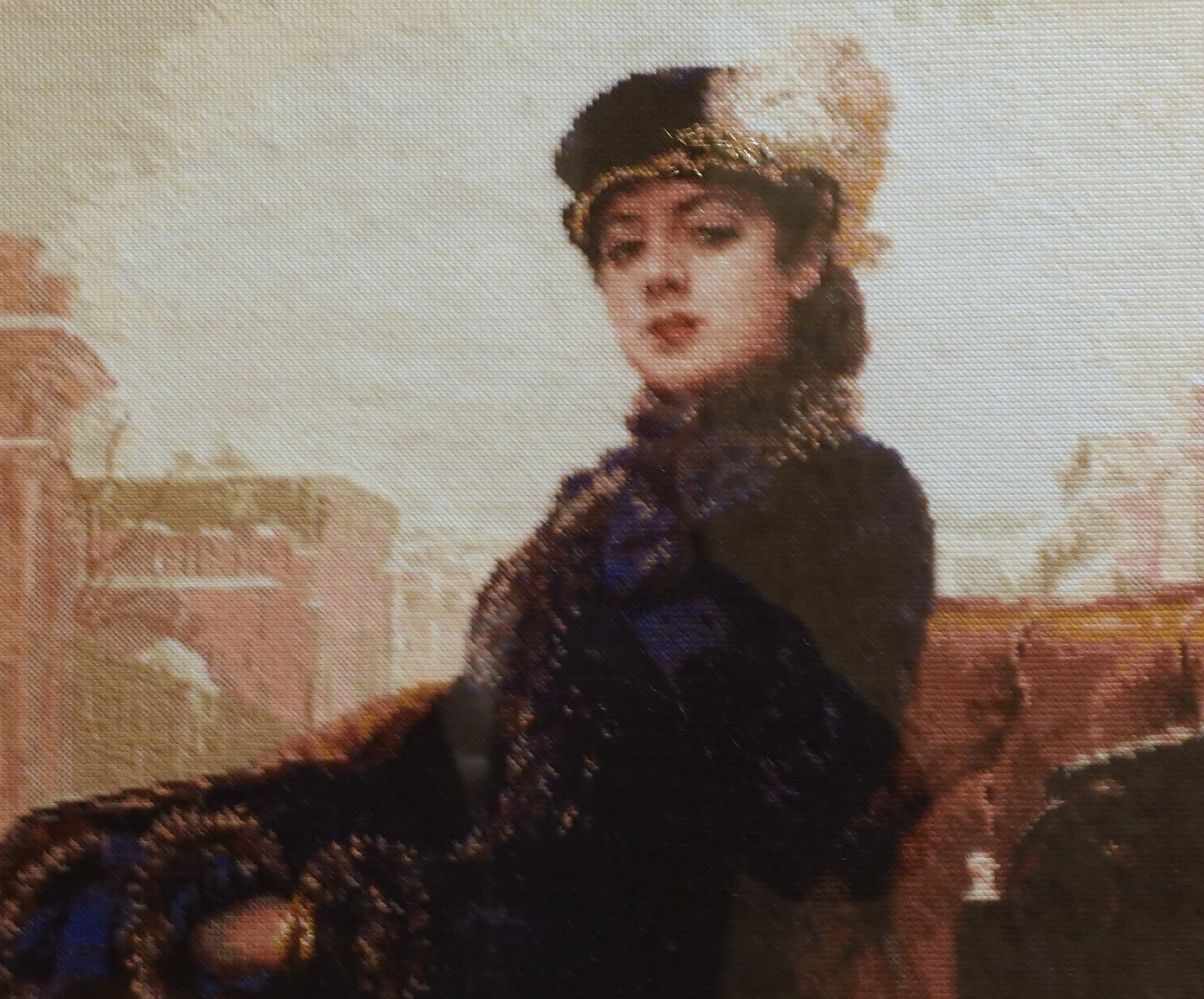 Вышитый портрет по мотивам Крамского